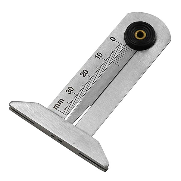 Jauge De Profondeur De Pneus - Acier Inoxydable - Mesure 0-50 Mm - Compacte Et Portable Pour Contrôle D'usure - 3