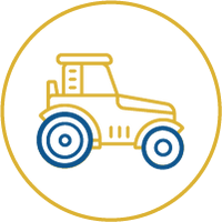Icône d'un tracteur agricole