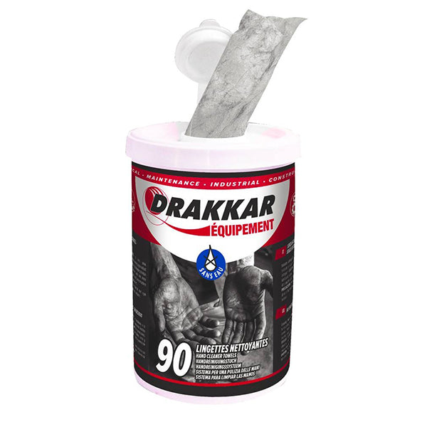 PROVULKA : DVHC0008 - Lingettes nettoyantes professionnelles pour mains - seau de 90 lingettes