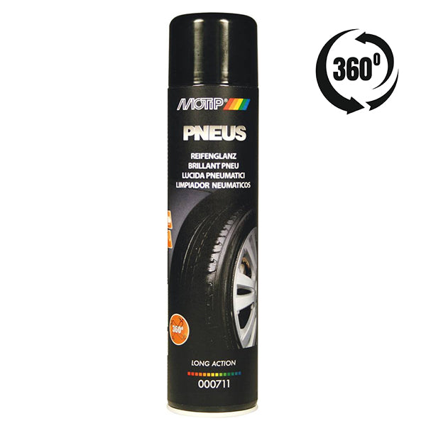 PROVULKA : DVPC0006 - Brillant pour pneu - rénovateur en aérosol 600ml - MOTIP 000711