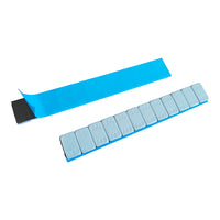 PROVULKA : ELMC0101G - Masse adhésive Grise en Acier zingué (12x5g) pour l'équilibrage de jante VL et VUL. Recto verso