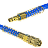 PROVULKA : GFDG0017 - Tuyau spiralé 14/10mm avec raccord rapide - longueur extensible 0,5-5m. Zoom raccords