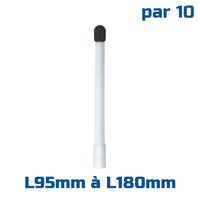 PROVULKA : GFRE0010 - Gamme de rallonge de valve rigide plastique - Longueur de 95mm à 180mm (par 10)