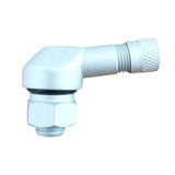 PROVULKA : GFVS0001 - Valve métallique coudée BL25MS ALU mat pour pneu Tubeless Moto - à visser - trou de jantes en 8,3mm