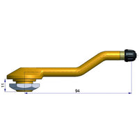 PROVULKA : GFVS0214 - Valve métallique double coude pour jante plate - L94mm (par 10)
