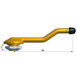 PROVULKA : GFVS0214 - Valve métallique double coude pour jante plate - L94mm (par 10)
