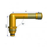 PROVULKA : GFVS0501 - Valve tubeless ou chambre à air type européen LB 60mm. DImensions