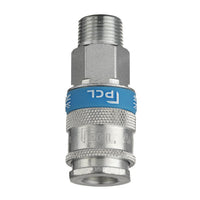 PROVULKA : TLAT0303M3_8 - Coupleur pneumatique femelle avec raccord fileté mâle 3/8