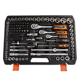 PROVULKA : TLHT0107 - Coffret d'outils 3 cliquets 1/4" - 3/8" - 1/2" - 216 pièces. Composition base