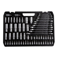 PROVULKA : TLHT0107 - Coffret d'outils 3 cliquets 1/4" - 3/8" - 1/2" - 216 pièces. Composition couvercle