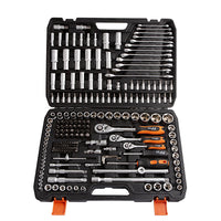 PROVULKA : TLHT0107 - Coffret d'outils 3 cliquets 1/4" - 3/8" - 1/2" - 216 pièces