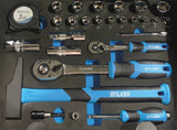PROVULKA : TLHT0401 - Caisse à outils dépannage 112 pièces - 1/4" et 1/2". Plateau 4