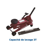 PROVULKA : TLHYT0001 - Cric hydraulique 3T - avec pédale d'approche rapide - KRAFTWERK 38101