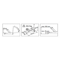 PROVULKA : TLHYT0002 - Cric hydraulique extra-plat 2T - KRAFTWERK 38112. Dimensions