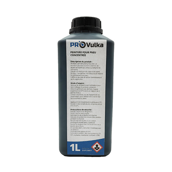 PROVULKA : DVPC0001 - Peinture pour pneu - concentrée (1L). Vue face