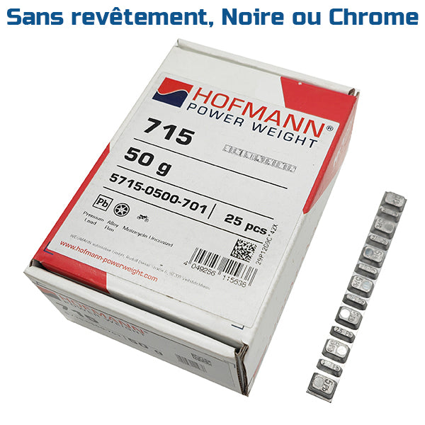 PROVULKA : ELMC0001 - Masse adhésive en Plomb (7x5g+6x2,5g) pour l'équilibrage de jante Moto - HOFMANN TYPE 715. Gamme