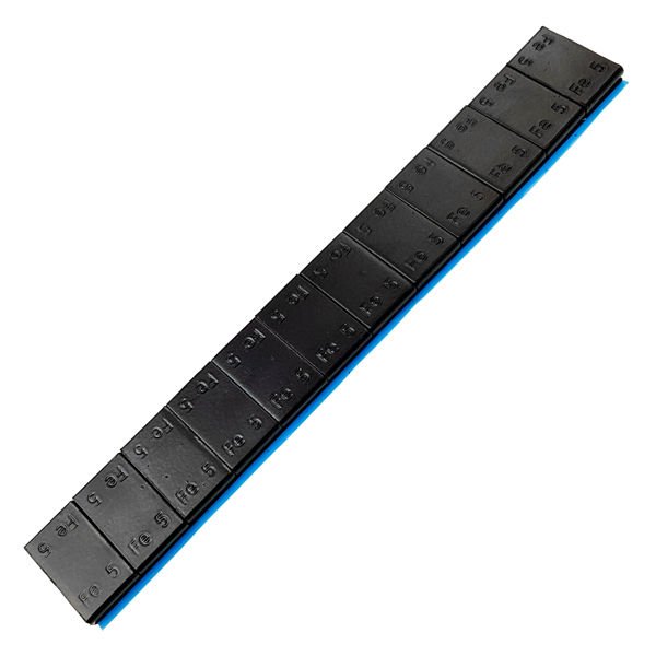 PROVULKA : ELMC0102B - Masse adhésive Noire en Acier zingué (12x5g) pour l'équilibrage de jante VL et VUL