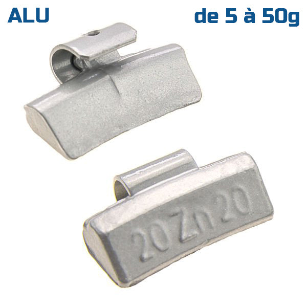 PROVULKA : ELMF0102 - Masse à frapper en Zinc de 5 à 50g pour l'équilibrage de jante alu VL et VUL. Collection