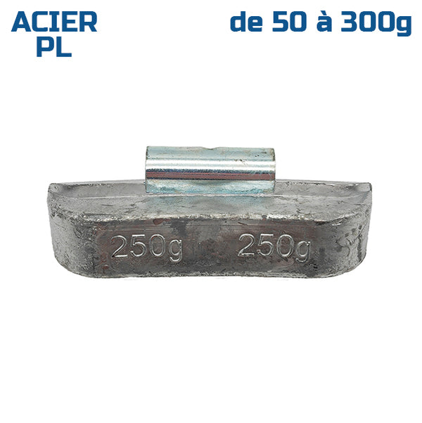 PROVULKA : ELMF0201 - Masse à frapper en Plomb pour l'équilibrage de jante acier PL - type HOFMANN 530. Gamme