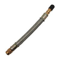 PROVULKA : GFRE0030L140 - Rallonge de valve flexible L140mm - tresse métallique.