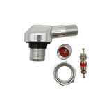 PROVULKA : GFVS0002 - Valve métallique coudée BL25MS ALU pour pneu Tubeless Moto - à visser - trou de jante en 11,3mm. Démontée