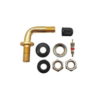 PROVULKA : GFVS0004 - Valve métallique coudée PVR30 pour pneu Tubelesss Moto - à visser - trou de jante en 11,3mm. Démontée