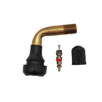 PROVULKA : GFVS0006 - Valve métallique coudée BLV401 pour pneu Tubeless Moto - Snap in - trou de jante en 8,3mm. Démontée
