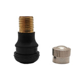 PROVULKA : GFVS0012 - Valve caoutchouc TR412S pour pneu Tubeless Moto - Snap in - trou de jante en 8,3mm. Bouchon ouvert