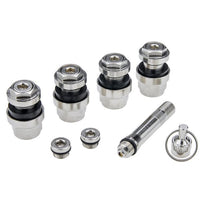 PROVULKA : GFVS0128 - Kit de valve invisible pour pneu Tubeless - Chrome - trou de jante en 11,3mm (par 4)