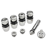 PROVULKA : GFVS0130 - Kit de valve invisible pour pneu Tubeless - Chrome - trou de jante en 8,3mm (par 4)
