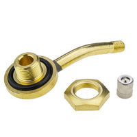 PROVULKA : GFVS0210V3.16.1 - Valve métallique simple coude pour jante plate - 65MSF20,5 (V3.16.1) type Michelin 1013 - trou de jante en 20,5mm. Démontée