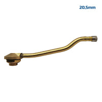 PROVULKA : GFVS0215V3.19.1 - Valve métallique triple coude pour jante plate - 140MSF20,5 (V3.19.1) type Michelin 911 - trou de jante en 20,5mm