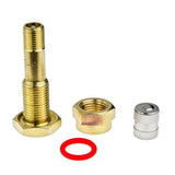 PROVULKA : GFVS0217V3.20.1 - Valve métallique droite pour jante creuse - 41MS9,7 (V3.20.1) type Michelin 964 - trou de jante en 9,7mm. Démontée