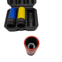 PROVULKA : TLHT0101 - Coffret de douilles à choc 17, 19 et 21mm - avec protection pour jante alliage. Zoom douille avec protection