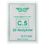 PROVULKA : TLRR0101C5 - Lame pour resculpter retailler le pneu - PSO forme C5 (12-17mm) par 20. Boîte