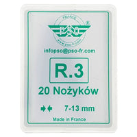 PROVULKA : TLRR0101R3 - Lame pour resculpter retailler le pneu - PSO forme R3 (7-13mm) par 20. Boîte