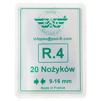 PROVULKA : TLRR0101R4 - Lame pour resculpter retailler le pneu - PSO forme R4 (9-16mm) par 20. Boîte